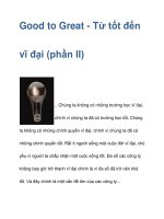 Good to Great - Từ tốt đến vĩ đại (phần II) ppt