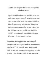 làm thế nào để người thiết kế web của bạn hiểu về vấn đề seo