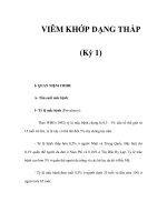VIÊM KHỚP DẠNG THẤP (Kỳ 1) potx
