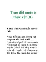 Trao đổi nước ở thực vật (tt) docx