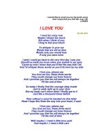 I love you Lyric - Celine Dion doc