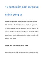 10 cách kiểm soát được tài chính công ty ppt
