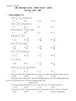 Đề kiểm tra HK II- Toán 6