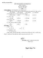 Đề KTĐK CK II môn Toán năm học 2009-2010