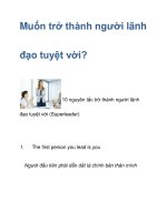 Muốn trở thành người lãnh đạo tuyệt vời? potx