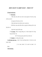 Giáo án Hoá 8 - ĐƠN CHẤT VÀ HỢP CHẤT - PHÂN TỬ pptx