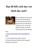 Bạn đã biết cách dạy con thích đọc sách? ppsx
