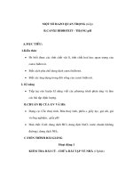 Giáo án Hoá 9 - MỘT SỐ BAZƠ QUAN TRỌNG (tiếp) - CANXI HIĐROXIT - THANG pH doc