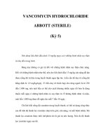 VANCOMYCIN HYDROCHLORIDE ABBOTT (STERILE) (Kỳ 5) ppsx