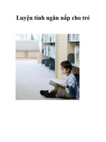 Luyện tính ngăn nắp cho trẻ ppsx