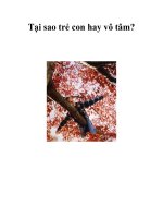 Tại sao trẻ con hay vô tâm? ppt