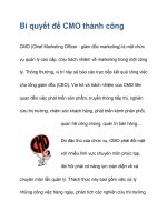 Bí quyết để CMO thành công pdf