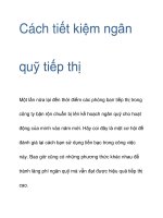 Cách tiết kiệm ngân quỹ tiếp thị docx