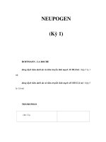 NEUPOGEN (Kỳ 1) HOFFMANN - LA ROCHE dung dịch tiêm dưới da và tiêm truyền tĩnh mạch ppsx