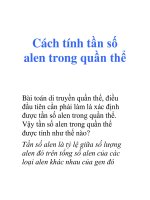 Cách tính tần số alen trong quần thể pdf