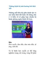 Những bệnh bị ảnh hưởng bởi thời tiết pdf