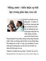 Mắng chửi – biểu hiện sự bất lực trong giáo dục con cái pps
