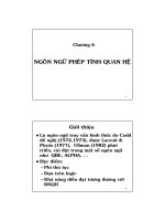 Chương 6: Ngôn ngữ phép tính quan hệ ppt