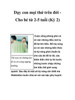 Dạy con mọi thứ trên đời Cho bé từ 2-5 tuổi (Kỳ 2) ppsx