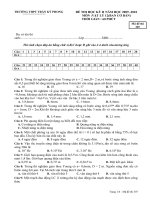 ĐỀ THI HỌC KỲ II LỚP 12 (CB)