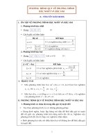 Phương trình quy về phương trình bậc nhất và bậc hai pptx