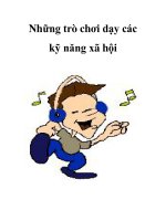 Những trò chơi dạy các kỹ năng xã hội ppt
