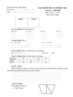 Toán 2 cuối kì I