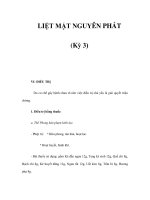 LIỆT MẶT NGUYÊN PHÁT (Kỳ 3) pptx