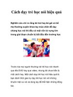 Cách dạy trẻ học nói hiệu quả doc