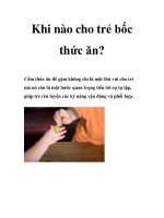 Khi nào cho trẻ bốc thức ăn? pot