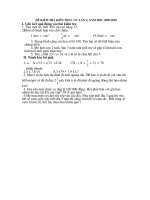 Đề kiểm tra kiến thwcs giáo viên lần 3 - Năm học 2009 - 2010