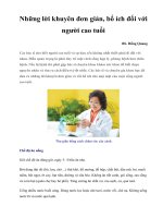 Những lời khuyên đơn giản, bổ ích đối với người cao tuổi docx