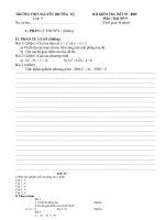 ĐỀ KT ĐS 9 TIET 59