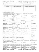 ĐỀ THI HỌC KÌ II TOÁN 9 (09-10)(CÓ ĐÁP ÁN)