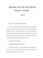 BỆNH HỌC TẠNG TÂM - TIỂU TRƯỜNG TÂM BÀO - TAM TIÊU (Kỳ 3) ppt