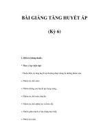 BÀI GIẢNG TĂNG HUYẾT ÁP (Kỳ 6) docx