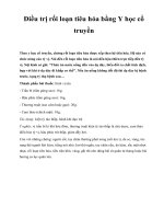 Điều trị rối loạn tiêu hóa bằng Y học cổ truyền pptx