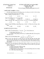 Đề thi vào THPT Nghệ An năm 07 08( dự bị