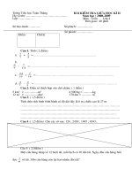 Toán 4 giữa kì II