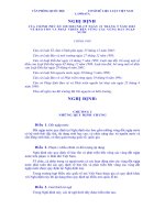 Nghị định về bảo tồn và phát triển bền vững các vùng đất ngập nước pptx