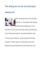Tìm thông tin cơ sở cho kế hoạch quảng cáo pps
