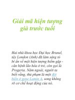 Giải mã hiện tượng già trước tuổi ppsx