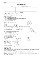 kiểm tra hình học 9 chương III