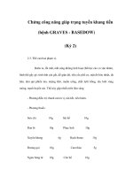 Chứng công năng giáp trạng tuyến khang tiến (bệnh GRAVES - BASEDOW) (Kỳ 2) pps