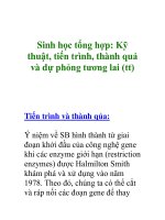 Sinh học tổng hợp: Kỹ thuật, tiến trình, thành quả và dự phỏng tương lai (tt) ppt