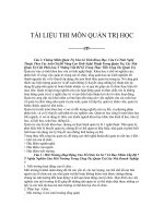 ÔN THI MÔN QUẢN TRỊ HỌC ppsx