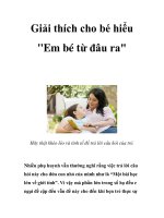 Giải thích cho bé hiểu 