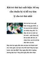 Khi trẻ thứ hai xuất hiện: bố mẹ cần chuẩn bị và hỗ trợ tâm lý cho trẻ thứ nhất pptx