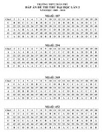 đáp án 4 mã đề trần phú