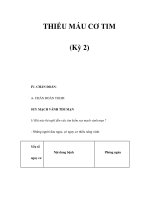 THIẾU MÁU CƠ TIM (Kỳ 2) pps